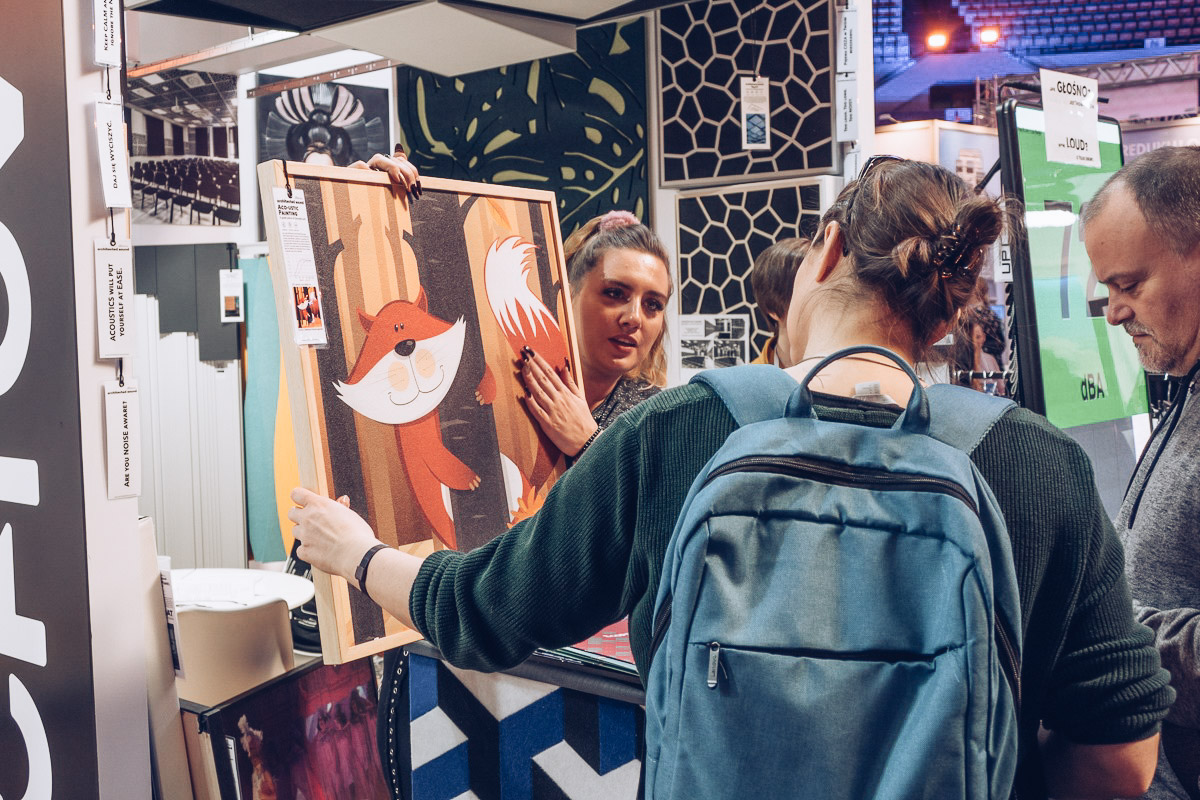Obrazy akustyczne na targach 4 Design Days