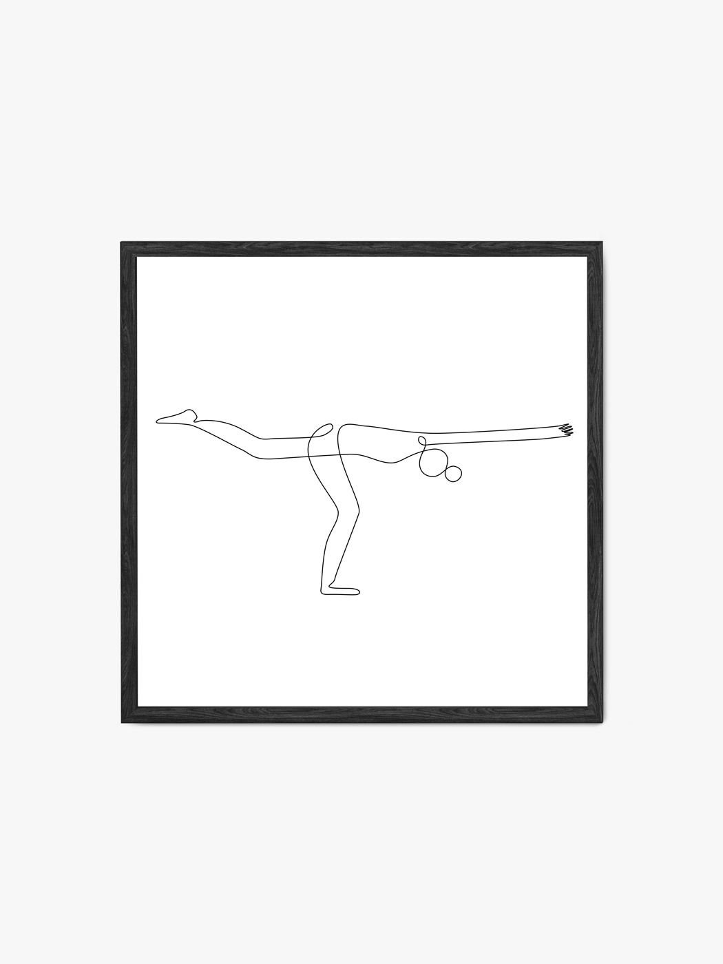 Obraz akustyczny - Plakat line art kobieta ćwiczy jogę - Dominika Jędrzejek