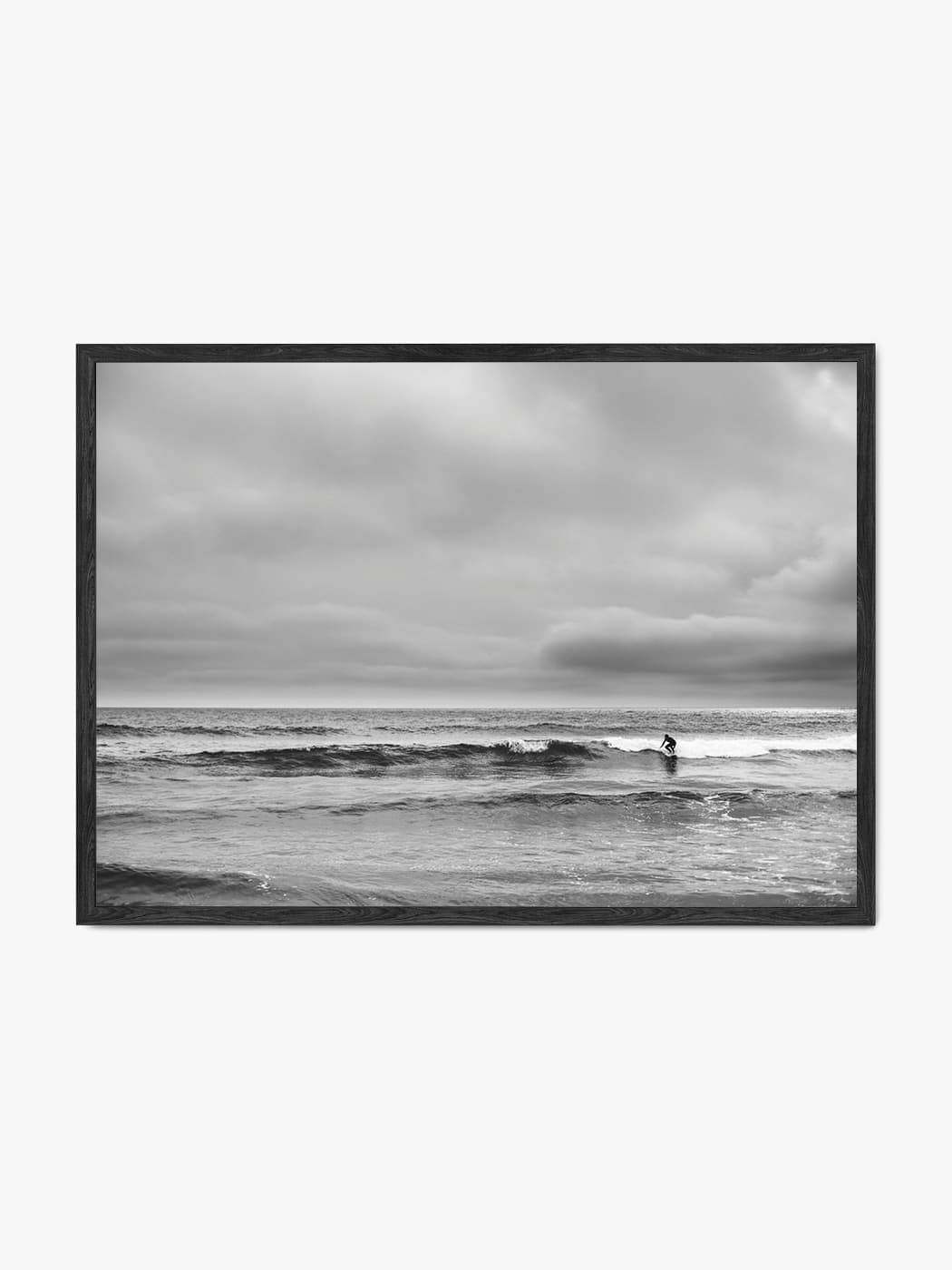 Obraz akustyczny ze zdjęcia - Surfer na wzburzonych falach morza tuż przed sztormem - Łukasz Popielarczyk