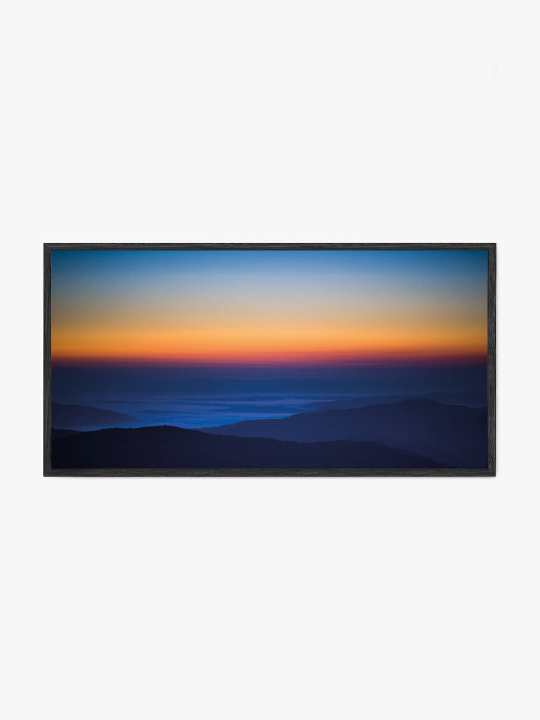 Obraz akustyczny ze zdjęcia - Błękitne wzgórza tuż po zachodzie słońca - Łukasz Popielarczyk