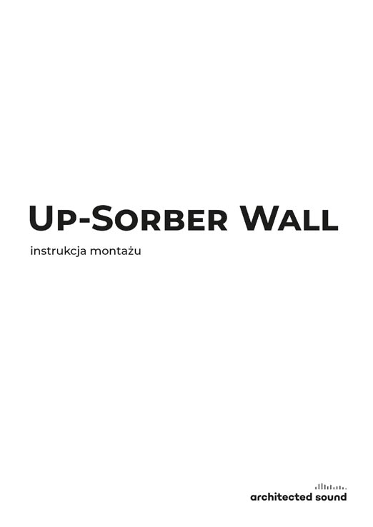 Okładka instrukcja montażu Up-Sorber Wall