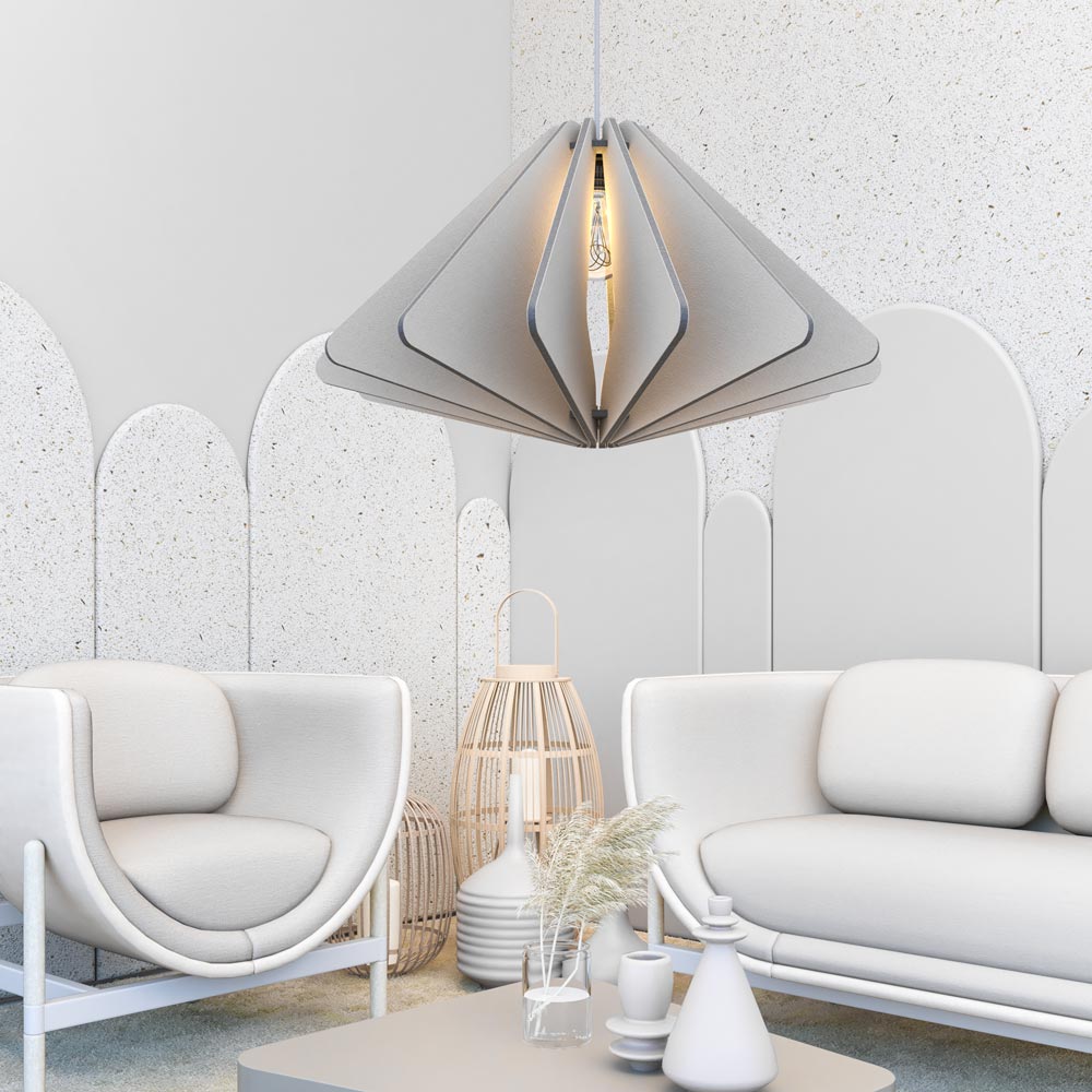 Sound absorbing light fitting