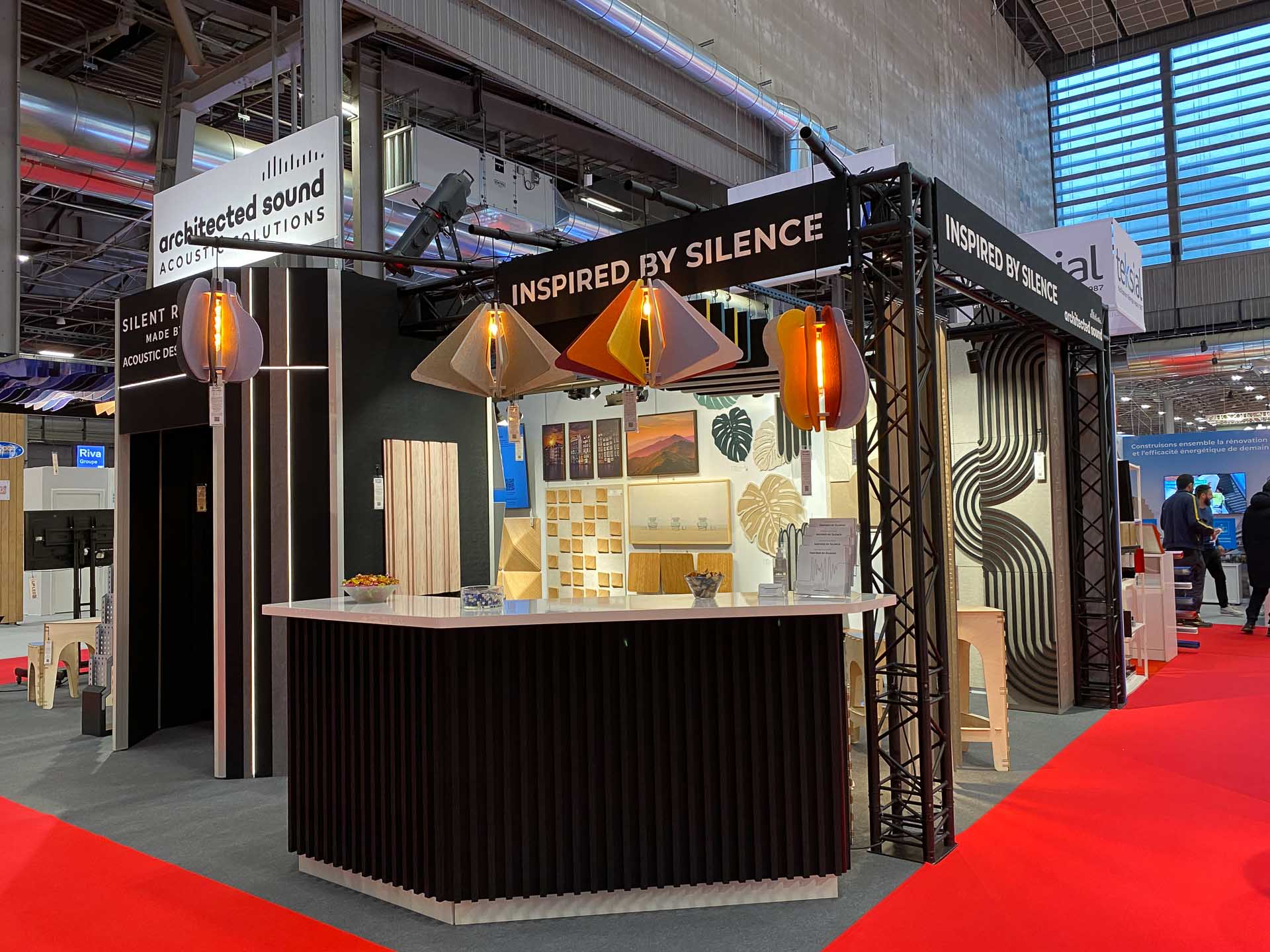 Architected Sound's exhibition stand at Batimat 2022 trade show for the construction industry