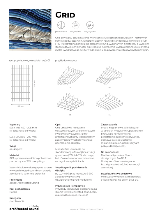 Karta katalogowa EcoPET the Grid
