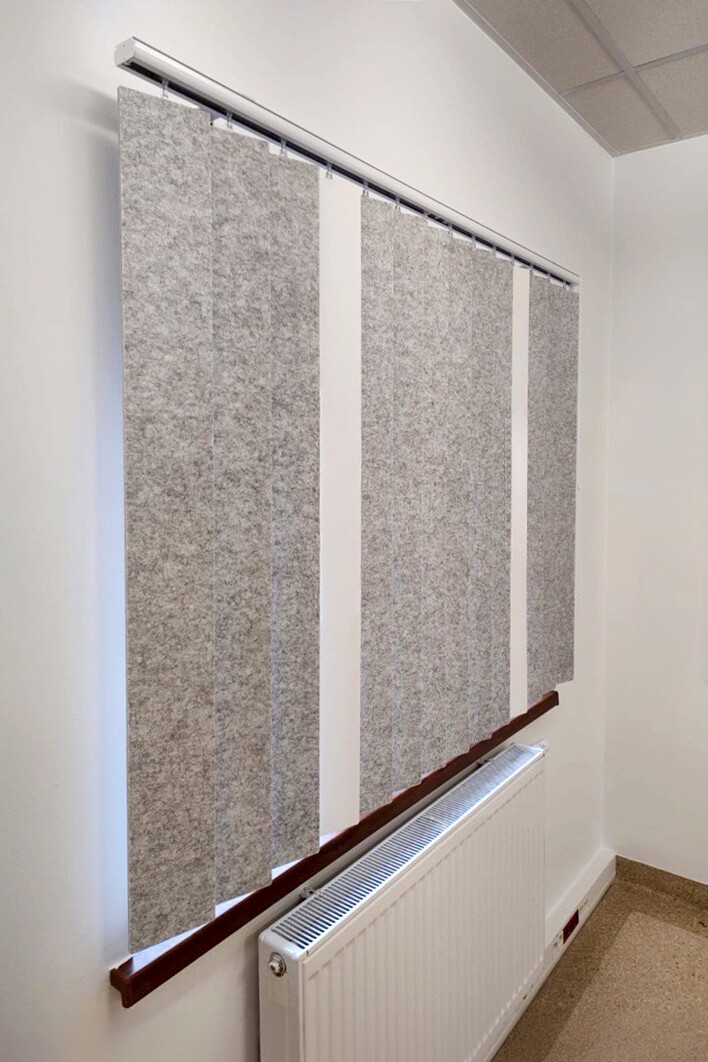 Pionowe żaluzje dźwiękochłonne Blinds z lamelami EcoPET