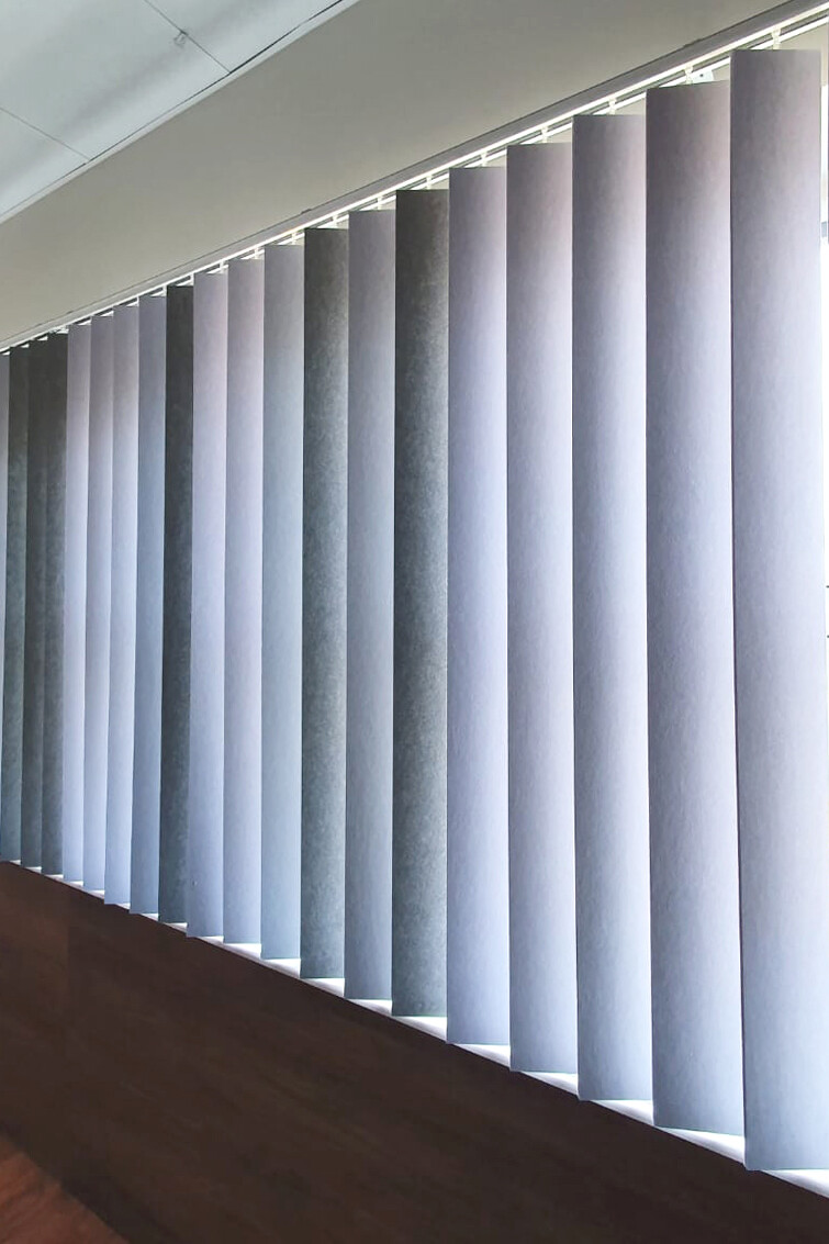 Pionowe żaluzje dźwiękochłonne Blinds z lamelami EcoPET